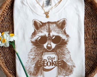 Raccoon Diet Coke Shirt: Retro Trash Panda Graphic Tee