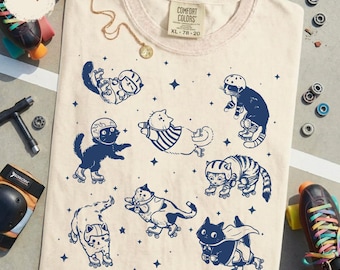 Cute Cat Roller Skating Shirt -  Skate Lover Tee, Roller Derby Gift