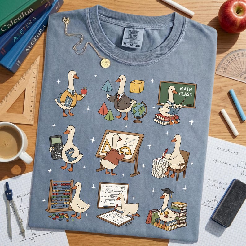 Silly Goose Math Teacher Shirt – Funny High School Math Tutor Gift ...