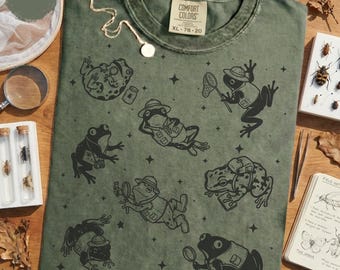 Funny Entomologist Frogs Shirt - Bug Lover Gift Tee, Cute Frog Shirt for Insect and Science Fans