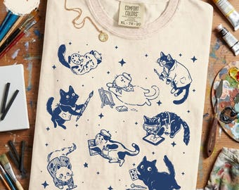 Art Teacher Cute Cats Shirt – Perfect Gift for Art Teachers, Artists & Painting Lovers