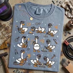 Silly Goose Welder Shirt – Funny Pipeline Welder Gift, Steel Metalworker Tee imagem 4