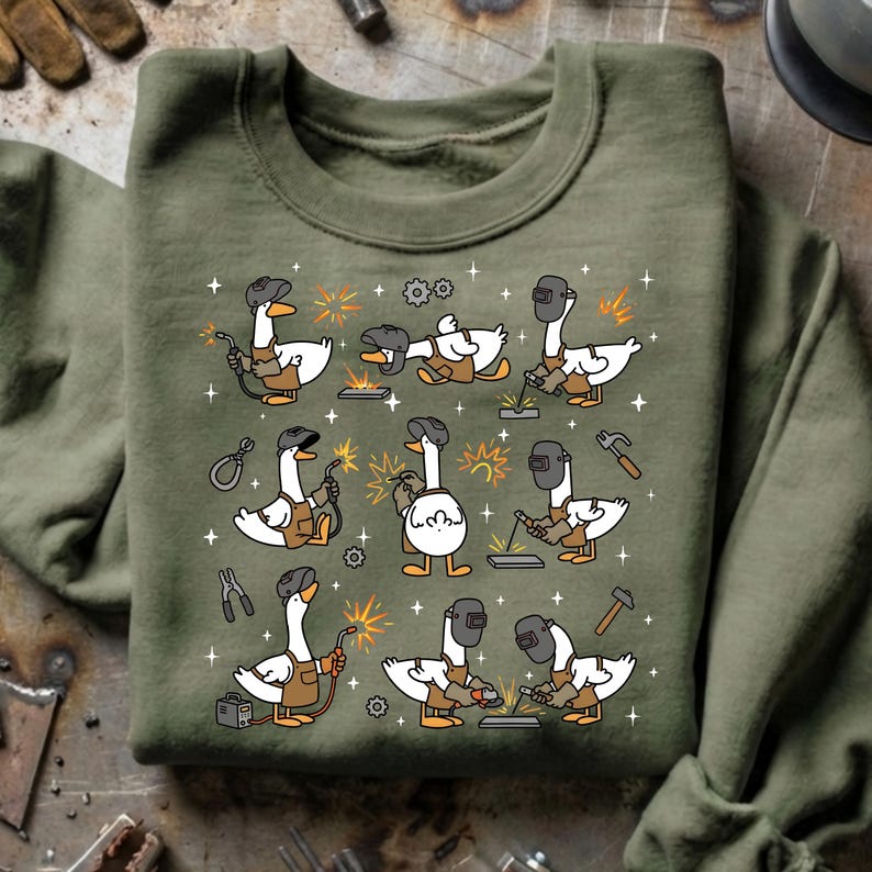 Silly Goose Welder Shirt – Funny Pipeline Welder Gift, Steel Metalworker Tee imagem 6