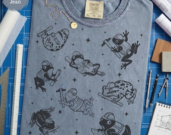 Funny Architect Frogs Shirt - Architecture Gift Tee, Cute Frog Shirt for Architects, Designers and Students