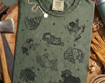Funny Lumberjack Frogs Shirt - Logger Gift Tee, Cute Frog Shirt for Woodcutters and Outdoorsmen