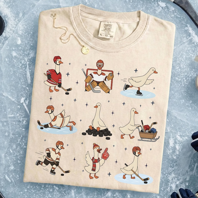 Silly Goose Hockey Shirt - Hockey Fan Apparel, Team Hockey Game Day, Winter Sports Gift image 3