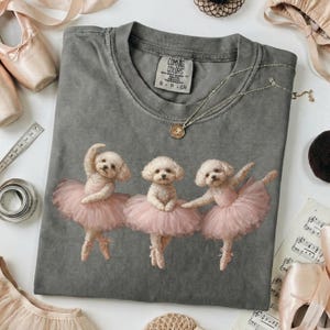 Ballet Dancer Shirt - Comfort Colors Ballet Puppy Shirt, Dance Lovers Gift, Ballerina Sweatshirt, Ballet Mom Gift, Cute Animal Ballet Shirt