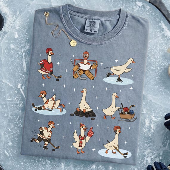 Silly Goose Hockey Shirt - Hockey Fan Apparel, Team Hockey Game Day, Winter Sports Gift