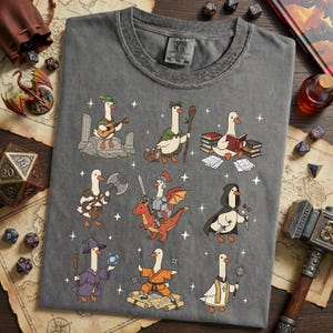 Silly Goose DND Shirt - Funny Dungeon Master Gift, Comfort Colors Fantasy Nerd Sweatshirt, Dungeons Roleplaying Gamer Shirt image 2
