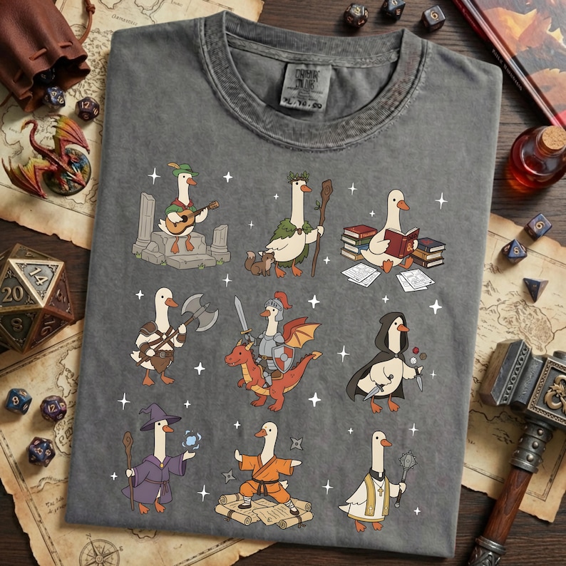 Silly Goose DND Shirt - Funny Dungeon Master Gift, Comfort Colors Fantasy Nerd Sweatshirt, Dungeons Roleplaying Gamer Shirt image 2