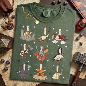Silly Goose DND Shirt - Funny Dungeon Master Gift, Comfort Colors Fantasy Nerd Sweatshirt, Dungeons Roleplaying Gamer Shirt image 1
