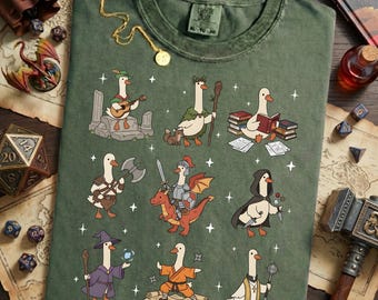 Silly Goose DND Shirt - Funny Dungeon Master Gift, Comfort Colors Fantasy Nerd Sweatshirt, Dungeons Roleplaying Gamer Shirt