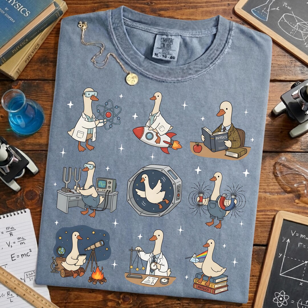 Silly Goose Physics Shirt - Funny Science Teacher Tee, Physics Student ...