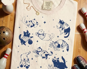 Cute Cat Bowling Shirt – Funny Bowler Team Gift
