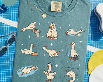 Silly Goose Swim Shirt - Funny Swimmer Gift for Her, Comfort Colors Swim Team Shirt, Swimming Teacher Lifeguard Sweatshirt