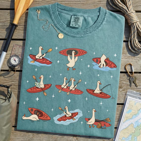 Silly Goose Kayaking Shirt - Funny Kayaker Gift for Lake Lover, Adventure Camping Kayak Lover Tee