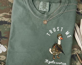 Comfort Colors® Silly Goose Militar Shirt – Custom Army Dad Gift, Veteran Retirement USA, Soldiers Mom Tee, Patriot Army/Navy Dad