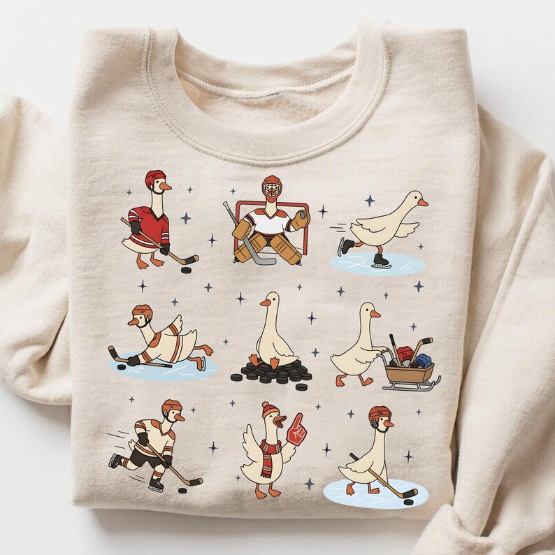 Silly Goose Hockey Shirt - Hockey Fan Apparel, Team Hockey Game Day, Winter Sports Gift image 7