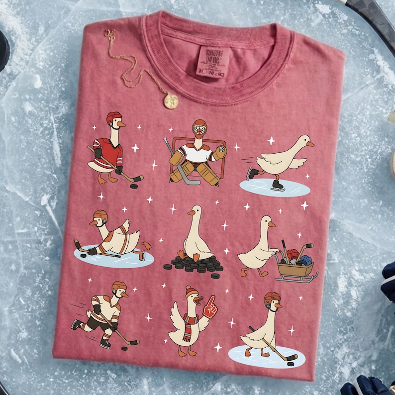Silly Goose Hockey Shirt - Hockey Fan Apparel, Team Hockey Game Day, Winter Sports Gift image 6