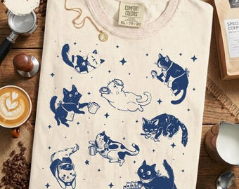 Barista Cute Cat Shirt - Funny Coffee Lover Gift