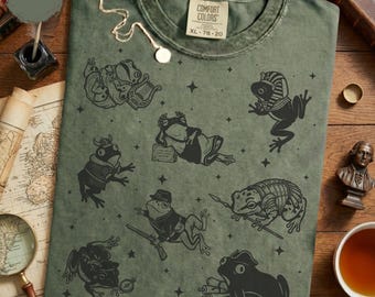 Funny History Teacher Frogs Shirt - Social Studies Teacher Gift Tee, Cute Frog Shirt for Teachers