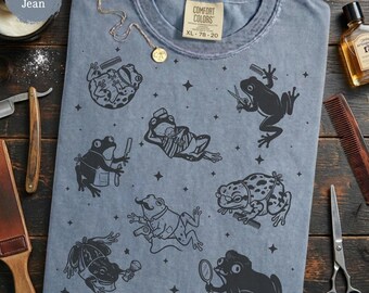 Funny Barber Frogs Shirt - Hairdresser Gift Tee, Cute Frog Shirt for Hairstylists and Salon Workers