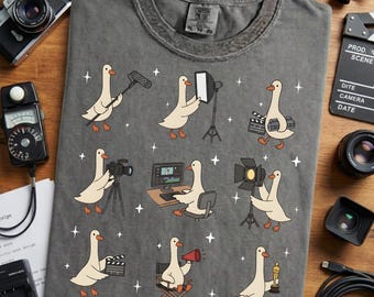 Silly Goose Filmmaker Shirt - Funny Film Student Gift, Comfort Colors Cinematographer shirt, Cinema Lover Shirt