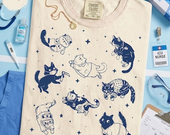 ER Nurse Cute Cat Shirt – Funny ICU Trauma Nurse Gift