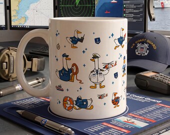 Taza de la Guardia Costera Silly Goose: Regalo divertido para marineros de la Guardia Costera de EE. UU.