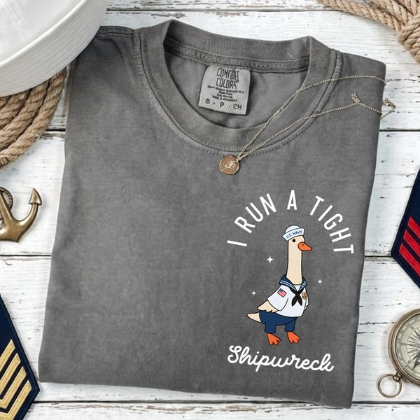 Silly Goose Navy Sailor Shirt - Cute US Sailor Meme Tee, Navy Wife & Mom Gift, Sea Lovers Gift