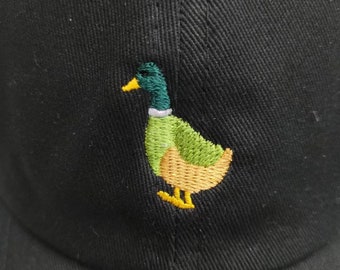 Mit Ente bestickte Mütze – ideal zum Wandern und Angeln – süßes Vogelbeobachter-Geschenk – lustiges Vatertagsgeschenk – KOSTENLOSE Lieferung