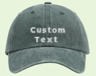 Custom Embroidered Vintage Dad Cap - Personalized Unisex Distressed Baseball Hat for Bachelorette, Sorority Events & Daily Wear