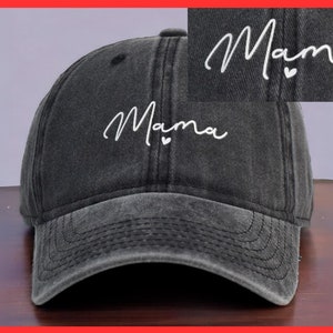 Mama Hat Mother's Day/Birthday Gift for Women/Mother/Grandma PersonalizedBaseball Cap Unique Ha ts image 1