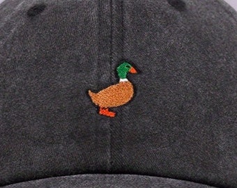 Duck Embroidable Cap - Adorable Bird Watcher Gift - Handmade Father's Day Gift - FREE Delivery