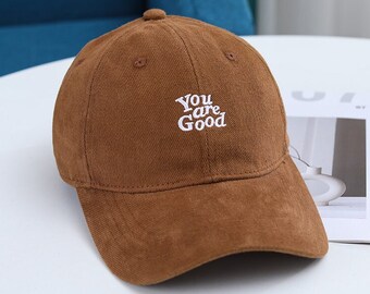 Positive Vibes Dad Hat - "You Are Good" Retro Baseball Cap, Comfort Fit for Everyday Style, Thoughtful Casual Gift