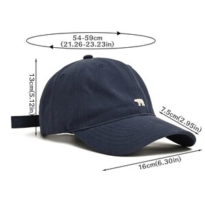 Casquette brodée avec ours en dessin animé Jolie casquette de baseball unisexe, femme homme, tenue décontractée, cadeau parfait pour les amoureux des animaux image 7