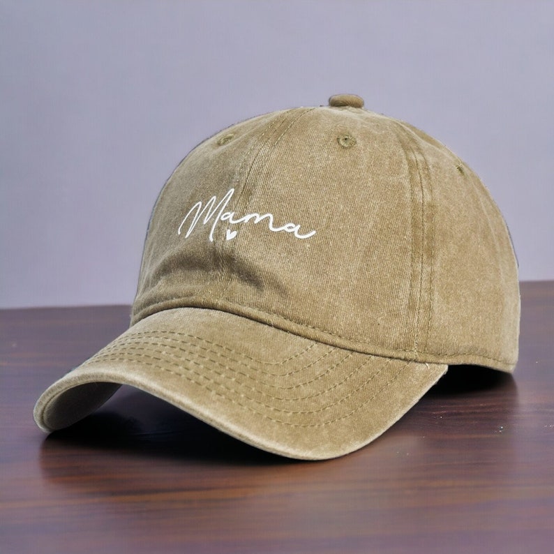 Mama Hat Mother's Day/Birthday Gift for Women/Mother/Grandma PersonalizedBaseball Cap Unique Ha ts Khaki