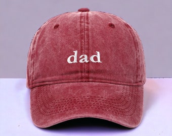 Chapeau à broder pour papa - Style épuré et minimaliste - Cadeau idéal pour papa - Casquette à porter au quotidien - Cadeau pour la fête des Pères - Chapeau décontracté pour papa - Livraison gratuite