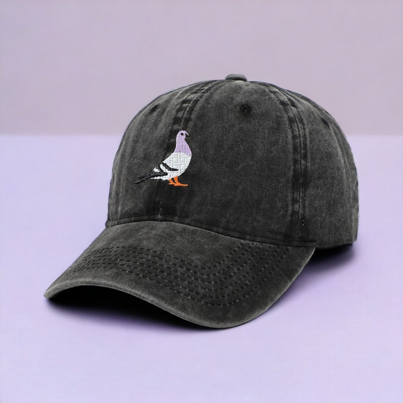 Embroiderable Pigeon Hat Custom Bird Cap Ideal for Nature Lovers Thoughtful Birthday Gift Unique Father's Day Gift FREE Delivery image 7