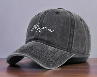 Mama Hut | Geschenk zum Muttertag/Geburtstag für Frauen/Mutter/Oma | PersonalisierteBaseballmütze | Einzigartige Hüte - KOSTENLOSER Versand