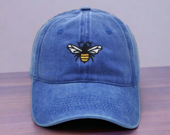 Chapeau papa vintage abeille - Casquette brodée unique - Protection solaire confortable - Cadeau unique pour lui - Cadeau pour la fête des pères - Livraison GRATUITE