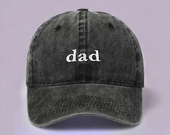 Papa bestickte Mütze – schlichter, minimalistischer Stil – ideales Geschenk für Papa, Alltagsmütze – Vatertagsgeschenk – lässige Papamütze – KOSTENLOSE Lieferung