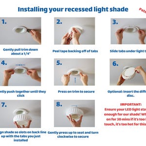 Peony Recessed Light Shade 6" - Decorative LED Can Light Cover zdjęcie 6