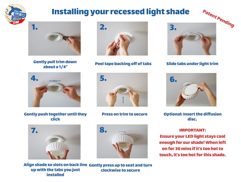 Peony Recessed Light Shade 6" - Decorative LED Can Light Cover zdjęcie 6