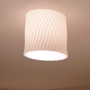 Pleated Ceiling Light Fixture: Flush Mount, Quick-Change Shade