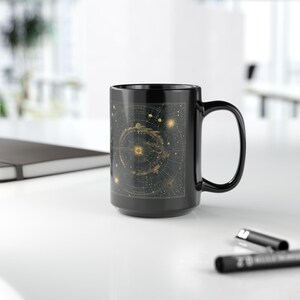 Astrologie Karte Becher, Planeten, Sternenkarte, dunkle Ästhetik, Geschenk, Gegenwart