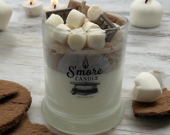 S&#39;mores candle with real money prize inside! (1-100!!!!!)- Amazing scent