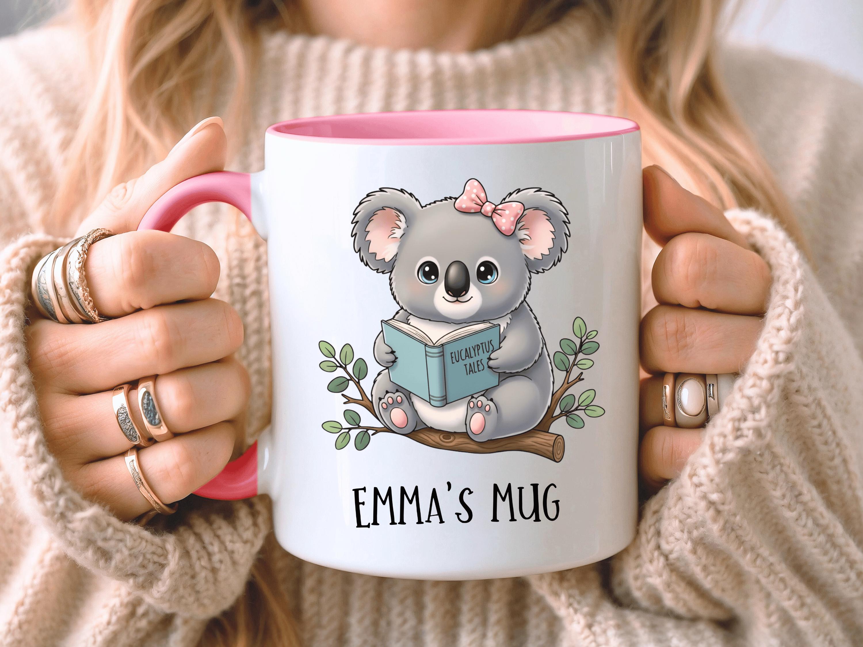 Tazza Personalizzata Con Koala Addormentato - Ceramica Blu 33 Cl, Stampata In Sublimazione, Regalo Originale - 3