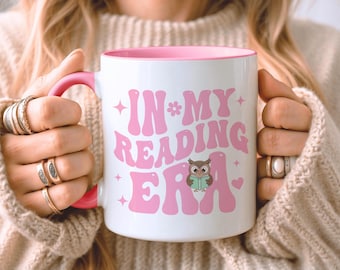 In My Reading Era Mug, Gift For Book Lover, Book Mug, Reading Gift For Her, Birthday Present, 11oz Ceramic, Four Colours