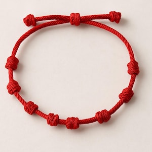 Handmade Kabbalah Red String Bracelet: Lucky Amulet Protection Jewelry